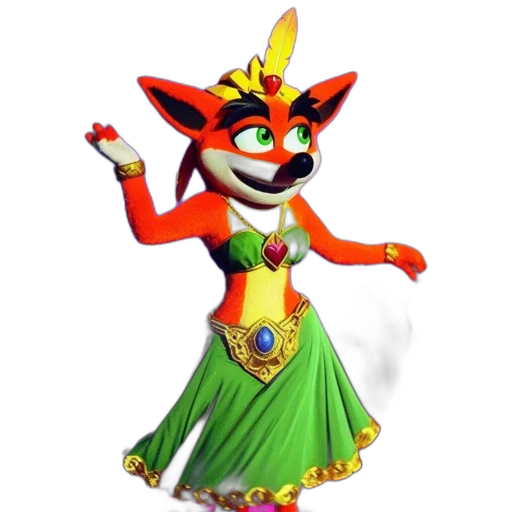 staff, animal, mask, dress transparent PNG cut-out