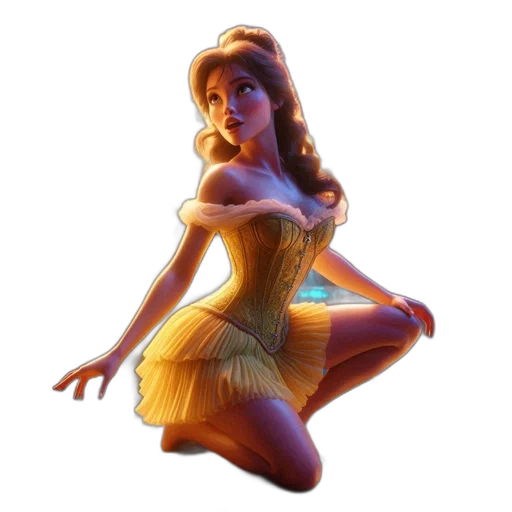dress, concept art, 3d render, fantasy art transparent PNG cut-out