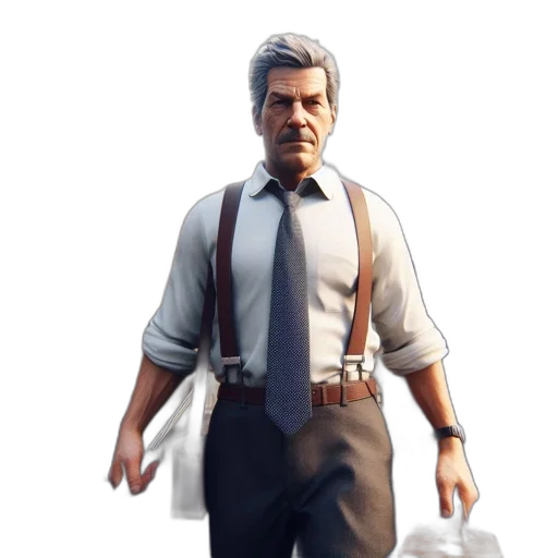 staff, jacket, concept art, 3d render transparent PNG cut-out