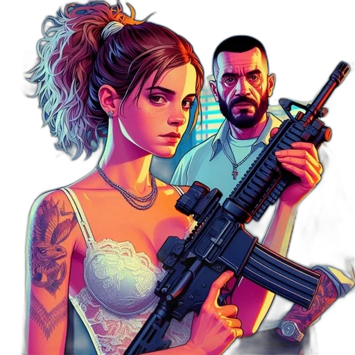 weapon, concept art, comic book art, pixel art transparent PNG cut-out