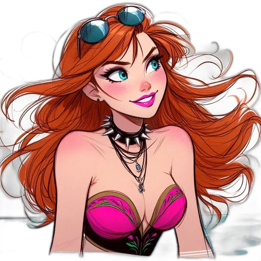 jewelry, cartoon, comic book art, concept art transparent PNG cut-out