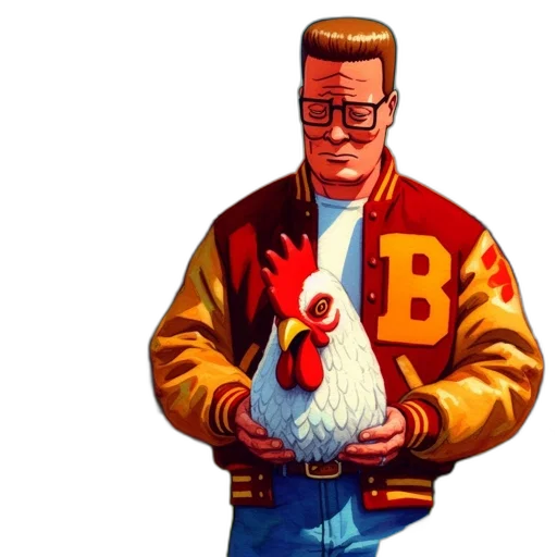 jacket, animal, comic book art, pixel art transparent PNG cut-out