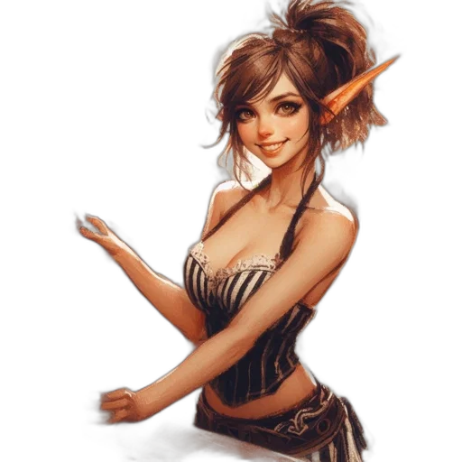 staff, dragon, dress, fantasy art transparent PNG cut-out