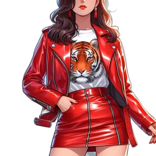 jacket, concept art, comic book art, pixel art transparent PNG cut-out