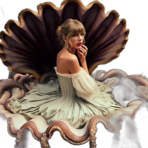 creature, dress, concept art, photorealistic transparent PNG cut-out