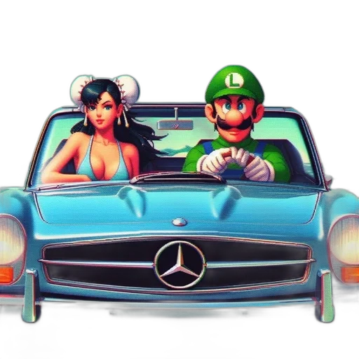 car, hat, concept art, pixel art transparent PNG cut-out
