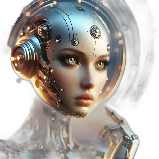 robot, face, mask, jewelry transparent PNG cut-out