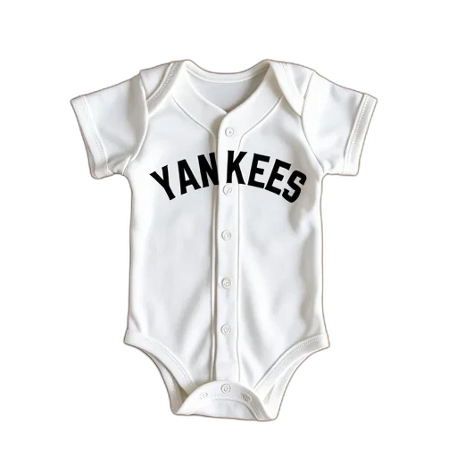 white, brown, babysuit, yankees transparent PNG cut-out