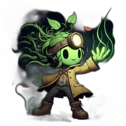 creature, staff, mask, weapon transparent PNG cut-out