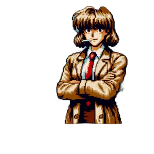 staff, jacket, face, weapon transparent PNG cut-out