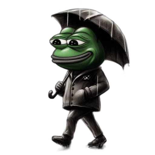 umbrella, jacket, hat, face transparent PNG cut-out