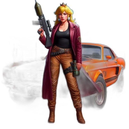 weapon, car, jacket, concept art transparent PNG cut-out