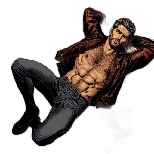 jacket, comic book art, concept art, photorealistic transparent PNG cut-out