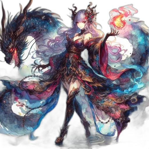dragon, staff, concept art, fantasy art transparent PNG cut-out