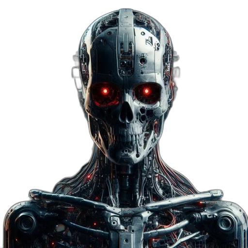 robot, face, cyberpunk, concept art transparent PNG cut-out