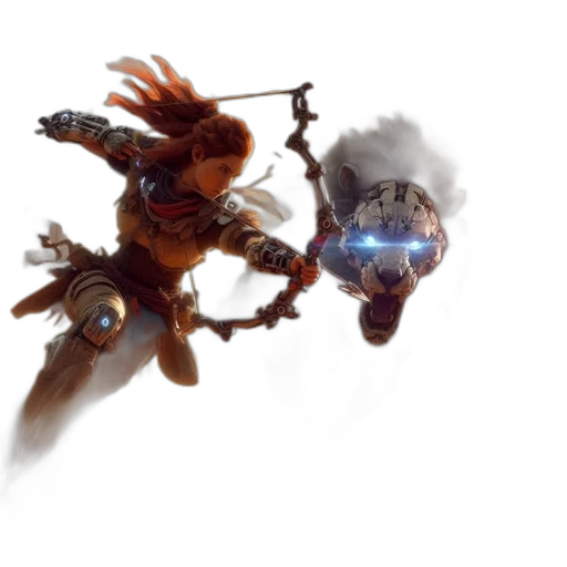 weapon, robot, dragon, staff transparent PNG cut-out