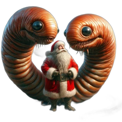 creature, concept art, 3d render, santa transparent PNG cut-out
