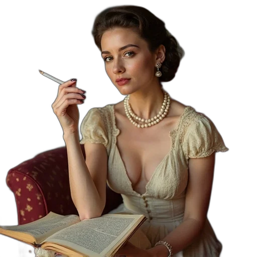 jewelry, dress, staff, photorealistic transparent PNG cut-out