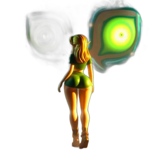 robot, dress, staff, weapon transparent PNG cut-out