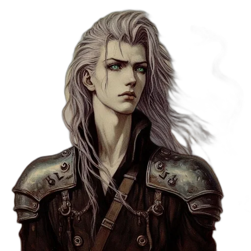 face, sword, dragon, hair transparent PNG cut-out