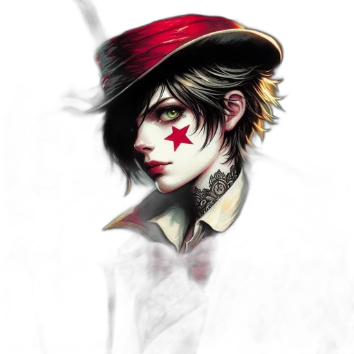 hat, face, mask, fantasy art transparent PNG cut-out