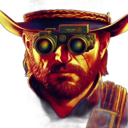face, hat, staff, weapon transparent PNG cut-out