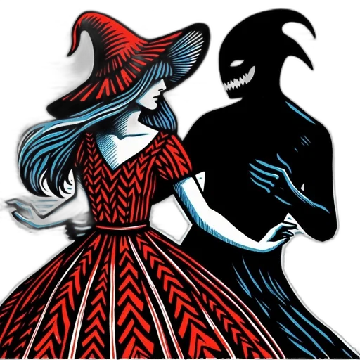 dress, mask, hat, red transparent PNG cut-out