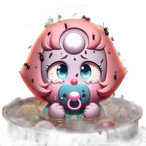 creature, jewelry, concept art, 3d render transparent PNG cut-out