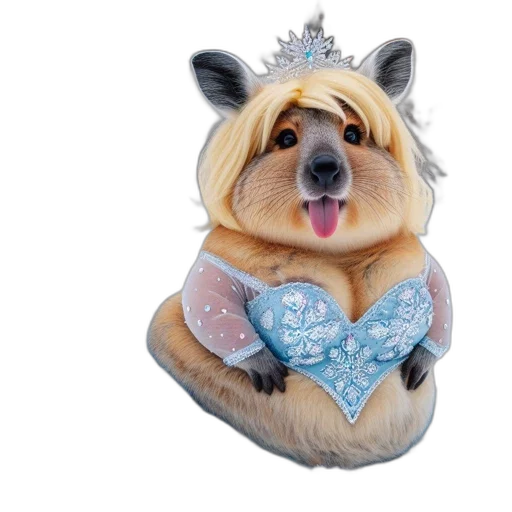 crown, animal, dress, creature transparent PNG cut-out