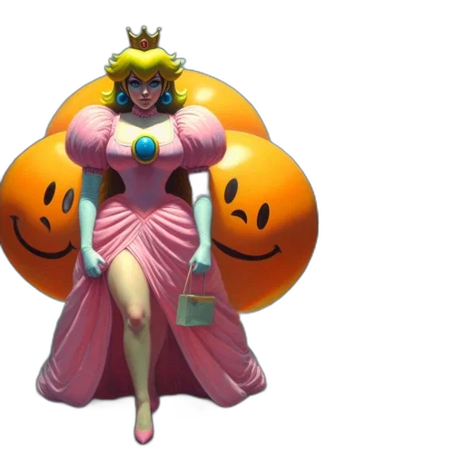 crown, dress, concept art, 3d render transparent PNG cut-out