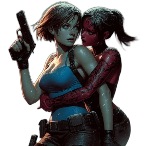 weapon, comic book art, concept art, cyberpunk transparent PNG cut-out