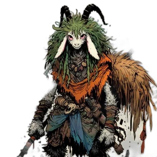 mask, animal, creature, staff transparent PNG cut-out