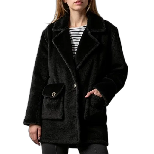 jacket, photorealistic, monochrome, dark transparent PNG cut-out