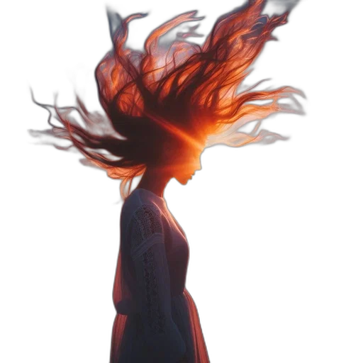 hair, dress, staff, crown transparent PNG cut-out