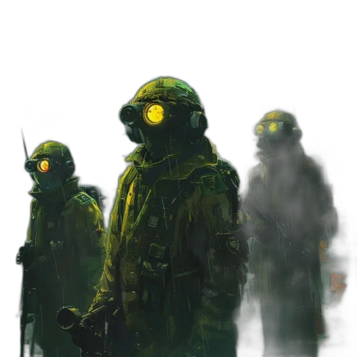 jacket, mask, robot, creature transparent PNG cut-out