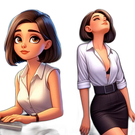 dress, concept art, cartoon, 3d render transparent PNG cut-out