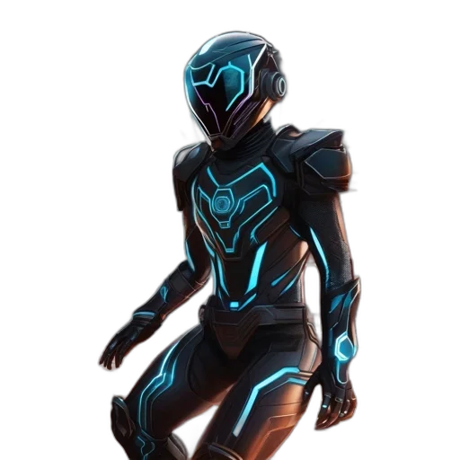 robot, concept art, cyberpunk, 3d render transparent PNG cut-out