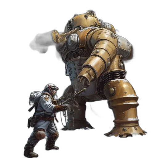 robot, weapon, concept art, fantasy art transparent PNG cut-out
