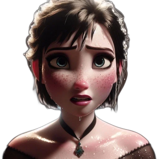 face, dress, concept art, cartoon transparent PNG cut-out