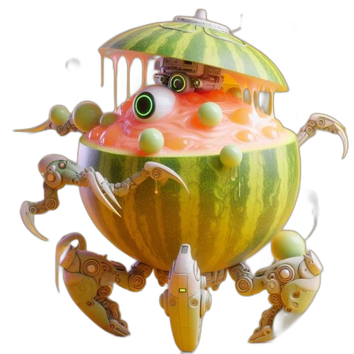 food, robot, creature, umbrella transparent PNG cut-out