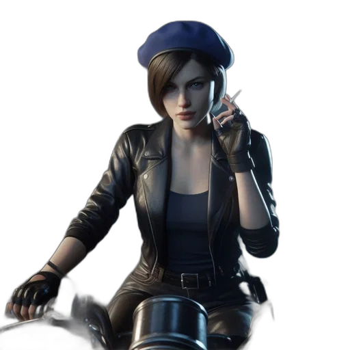 jacket, weapon, staff, hat transparent PNG cut-out