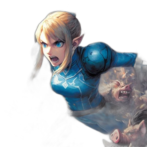 concept art, comic book art, fantasy art, photorealistic transparent PNG cut-out