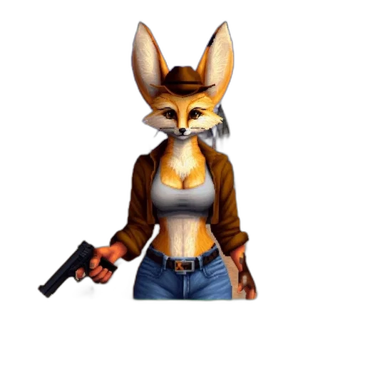 weapon, animal, jacket, staff transparent PNG cut-out