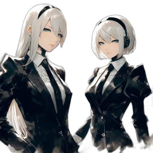 robot, jacket, dress, weapon transparent PNG cut-out