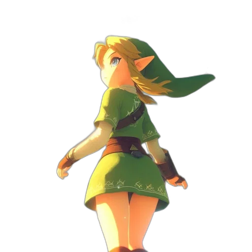 dress, staff, weapon, hat transparent PNG cut-out