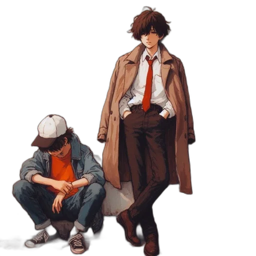 jacket, hat, concept art, anime transparent PNG cut-out