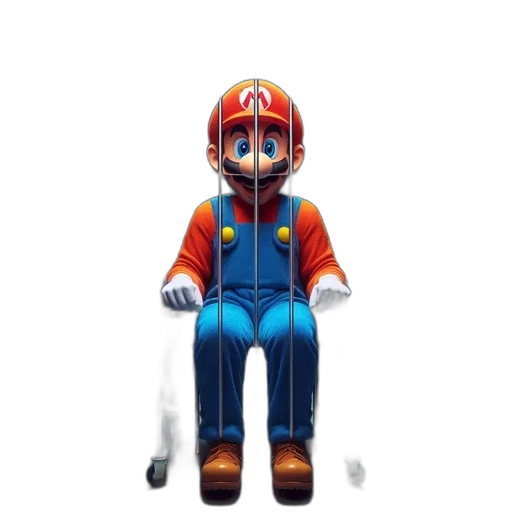 staff, robot, pixel art, 3d render transparent PNG cut-out