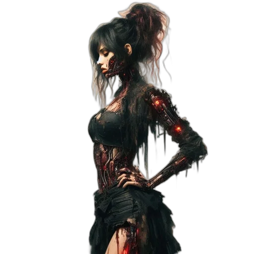 dress, staff, concept art, fantasy art transparent PNG cut-out