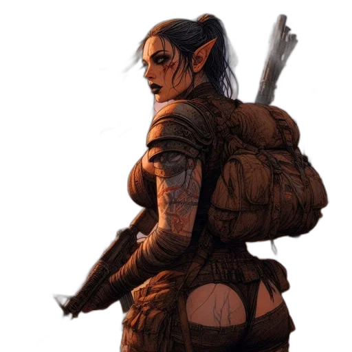 concept art, fantasy art, comic book art, pixel art transparent PNG cut-out