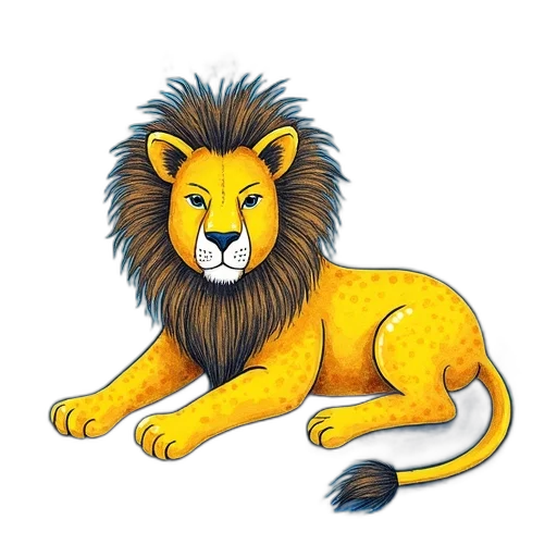 animal, crown, staff, watercolor transparent PNG cut-out